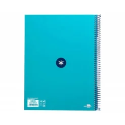 CUADERNO ESPIRAL LIDERPAPEL DIN A4 MICRO ANTARTIK RAYADO HORIZONTAL COLOR AZUL 80H
