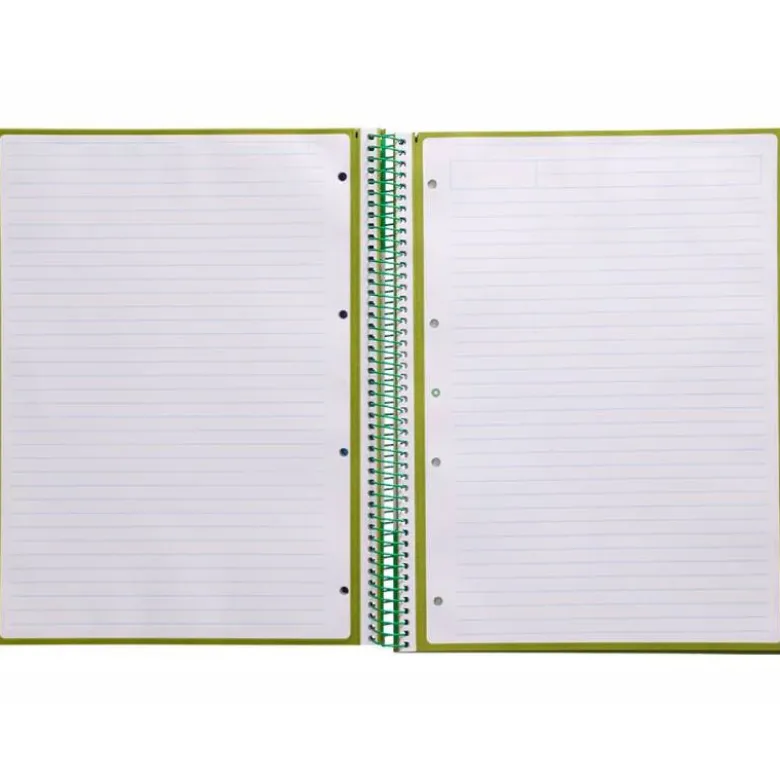 CUADERNO ESPIRAL LIDERPAPEL DIN A4 MICRO ANTARTIK RAYADO HORIZONTAL COLOR VERDE80H