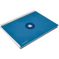 CUADERNO ESPIRAL LIDERPAPEL DIN A4 MICRO ANTARTIK CUADRICULA 5 MM COLOR AZUL CARTON FORRADO