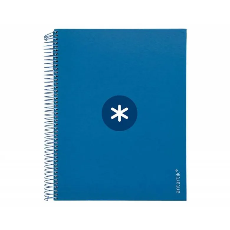 CUADERNO ESPIRAL LIDERPAPEL DIN A4 MICRO ANTARTIK RAYADO HORIZONTAL COLOR AZUL CARTON FORRADO