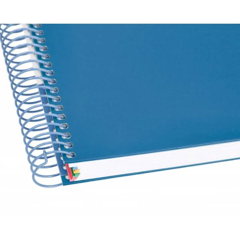 CUADERNO ESPIRAL LIDERPAPEL DIN A4 MICRO ANTARTIK RAYADO HORIZONTAL COLOR AZUL CARTON FORRADO