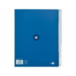 CUADERNO ESPIRAL LIDERPAPEL DIN A4 MICRO ANTARTIK RAYADO HORIZONTAL COLOR AZUL CARTON FORRADO