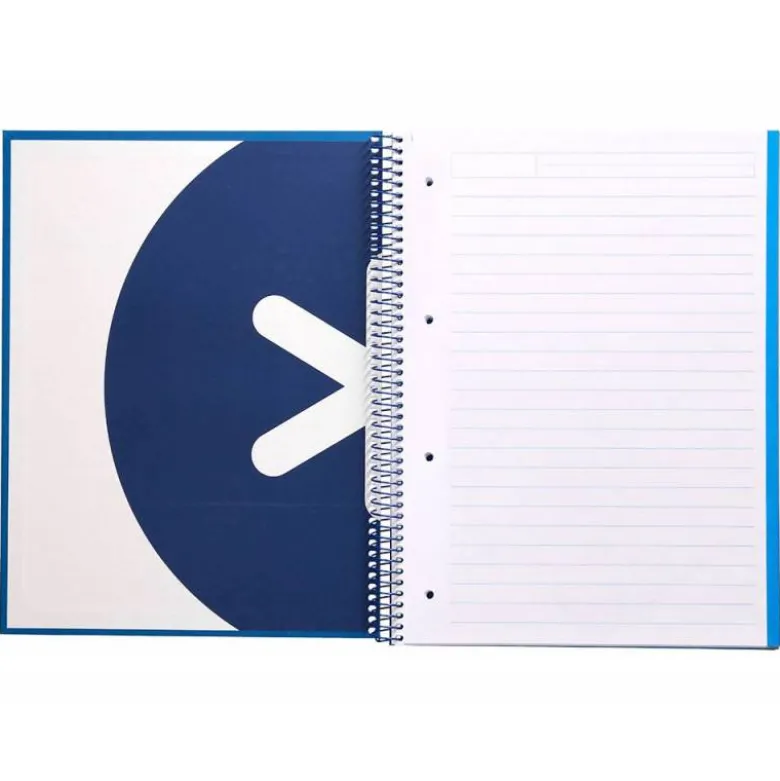 CUADERNO ESPIRAL LIDERPAPEL DIN A4 MICRO ANTARTIK RAYADO HORIZONTAL COLOR AZUL CARTON FORRADO