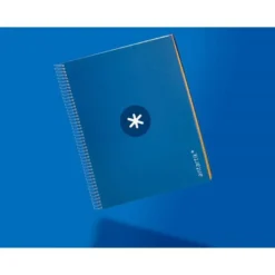 CUADERNO ESPIRAL LIDERPAPEL DIN A4 MICRO ANTARTIK RAYADO HORIZONTAL COLOR AZUL CARTON FORRADO