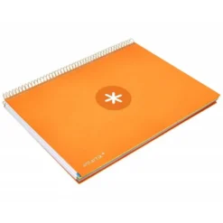 CUADERNO ESPIRAL LIDERPAPEL DIN A4 MICRO ANTARTIK RAYADO HORIZONTAL COLOR NARANJA 5 BANDA 120H