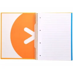 CUADERNO ESPIRAL LIDERPAPEL DIN A4 MICRO ANTARTIK RAYADO HORIZONTAL COLOR NARANJA 5 BANDA 120H