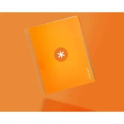 CUADERNO ESPIRAL LIDERPAPEL DIN A4 MICRO ANTARTIK RAYADO HORIZONTAL COLOR NARANJA 5 BANDA 120H