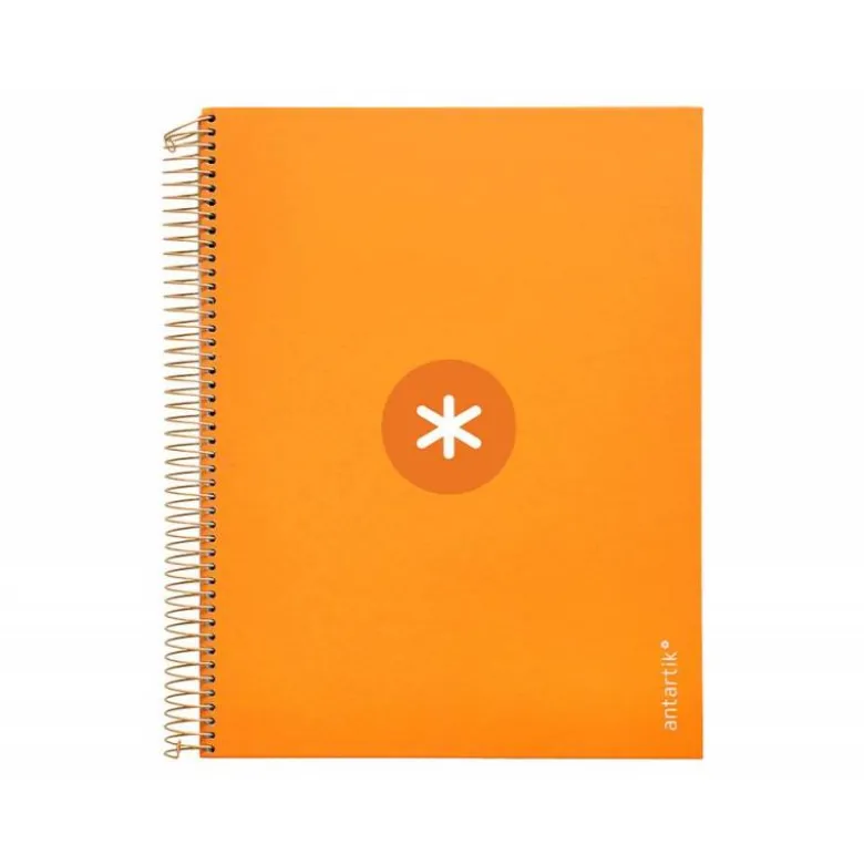 CUADERNO ESPIRAL LIDERPAPEL DIN A4 MICRO ANTARTIK RAYADO HORIZONTAL COLOR NARANJA 5 BANDA 120H