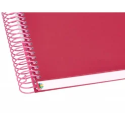 CUADERNO ESPIRAL LIDERPAPEL DIN A4 MICRO ANTARTIK RAYADO HORIZONTAL COLOR ROJO CARTON FORRADO