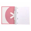 CUADERNO ESPIRAL LIDERPAPEL A5 MICRO ANTARTIK TAPA FORRADA120H 100 GR HORIZONTAL 5 BANDA6 TALADROS COLOR CORAL