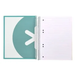 CUADERNO ESPIRAL LIDERPAPEL A5 MICRO ANTARTIK TAPA FORRADA120H 100 GR HORIZONTAL 5 BANDA6 TALADROS COLOR MENTA