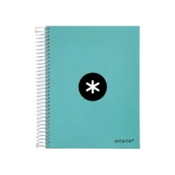 CUADERNO ESPIRAL LIDERPAPEL A5 MICRO ANTARTIK TAPA FORRADA120H 100 GR HORIZONTAL 5 BANDA6 TALADROS COLOR MENTA