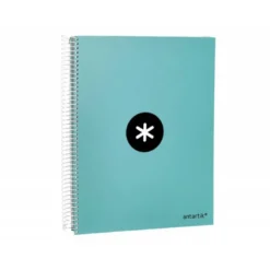 CUADERNO ESPIRAL LIDERPAPEL DIN A4 MICRO ANTARTIK LISO COLOR AZUL CARTON FORRADO