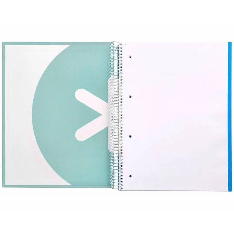 CUADERNO ESPIRAL LIDERPAPEL DIN A4 MICRO ANTARTIK LISO COLOR AZUL CARTON FORRADO