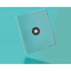 CUADERNO ESPIRAL LIDERPAPEL DIN A4 MICRO ANTARTIK LISO COLOR AZUL CARTON FORRADO