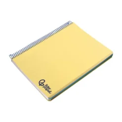 CUADERNO ESPIRAL LIDERPAPEL DIN A6 MICRO WONDER CUADRICULA 5MM 4 BANDAS COLOR AMARILLO 120H
