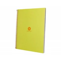 CUADERNO ESPIRAL LIDERPAPEL A4 MICRO ANTARTIK TAPA FORRADA80H 90 GR RAYADO PUNTOS 1 BANDA 4 TALADROS AMARILLO