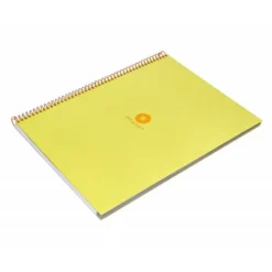 CUADERNO ESPIRAL LIDERPAPEL A4 MICRO ANTARTIK TAPA FORRADA80H 90 GR RAYADO PUNTOS 1 BANDA 4 TALADROS AMARILLO