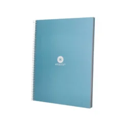 CUADERNO ESPIRAL LIDERPAPEL A4 MICRO ANTARTIK TAPA FORRADA80H 90 GR RAYADO PUNTOS 1 BANDA 4 TALADROS CELESTE