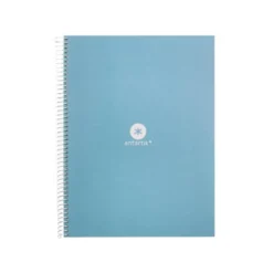 CUADERNO ESPIRAL LIDERPAPEL A4 MICRO ANTARTIK TAPA FORRADA80H 90 GR RAYADO PUNTOS 1 BANDA 4 TALADROS CELESTE