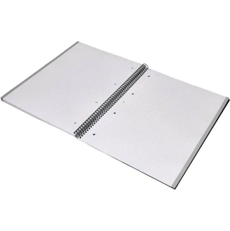 CUADERNO ESPIRAL LIDERPAPEL A4 MICRO ANTARTIK TAPA FORRADA80H 90 GR RAYADO PUNTOS 1 BANDA 4 TALADROS NEGRO
