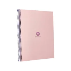 CUADERNO ESPIRAL LIDERPAPEL A4 MICRO ANTARTIK TAPA FORRADA80H 90 GR RAYADO PUNTOS 1 BANDA 4 TALADROS ROSA