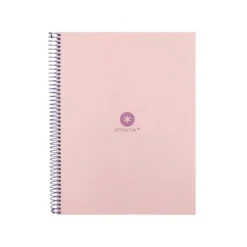 CUADERNO ESPIRAL LIDERPAPEL A4 MICRO ANTARTIK TAPA FORRADA80H 90 GR RAYADO PUNTOS 1 BANDA 4 TALADROS ROSA