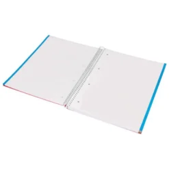 Cuaderno espiral Liderpapel Jolly Tamaño DIN A4 140H Tapa forrada Liso 75 g/m2 5 bandas 4 taladros Colores surtidos