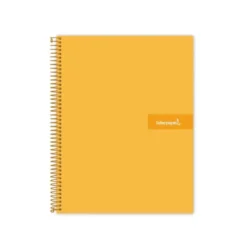 Cuaderno espiral Liderpapel Crafty Tamaño DIN A4 Tapa forrada Cuadricula 4 mm 90 g/m2 color Naranja Con margen