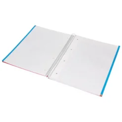 Cuaderno espiral Liderpapel Jolly 140H Tamaño DIN A4 Tapa forrada Cuadricula 5 mm 75 g/m2 5 bandas 4 taladros Colores surtidos
