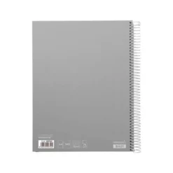 Cuaderno espiral Liderpapel Jolly 140H Tamaño DIN A4 Tapa forrada Cuadricula 5 mm 75 g/m2 5 bandas 4 taladros Colores surtidos