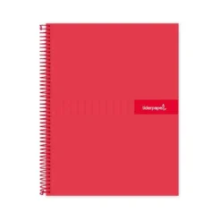 CUADERNO ESPIRAL LIDERPAPEL A5 MICRO CRAFTY TAPA FORRADA 120H 90 GR CUADRO 5MM 5 BANDAS6 TALADROS COLOR ROJO