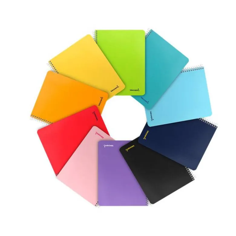Cuaderno espiral Liderpapel cuarto smart Tapa blanda 80h 60gr Pauta 3,5mm Con margen Colores surtidos (no se puede elegir)