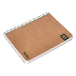CUADERNO ESPIRAL LIDERPAPEL A5 TAPA CARTULINA KRAFT CONTRACOLADA 120H PAPEL 100% RECICLADO 80 GR LISO