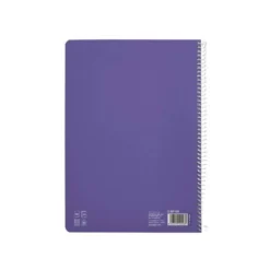 CUADERNO ESPIRAL LIDERPAPEL DIN A4 PAUTAGUIA TAPA DURA 80H 90 GR CUADRO PAUTADO 2,5MM COLOR LILA
