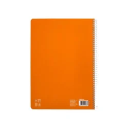 CUADERNO ESPIRAL LIDERPAPEL DI N A4 PAUTAGUIA TAPA DURA 80H 90 GR CUADRO PAUTADO 3MM COLOR NARANJA