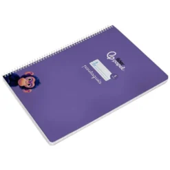 CUADERNO ESPIRAL LIDERPAPEL DIN A4 PAUTAGUIA TAPA DURA 80H 90 GR CUADRO PAUTADO 5MM COLOR LILA