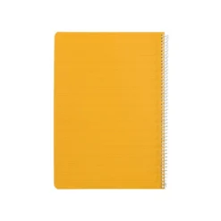 CUADERNO ESPIRAL LIDERPAPEL DIN A4 PAUTAGUIA TAPA PLASTICO 80H 90GR CUADRO PAUTADO 4MM CON MARGEN COLOR AMARILLO