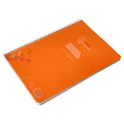 CUADERNO ESPIRAL LIDERPAPEL DIN A4 PAUTAGUIA TAPA PLASTICO 80H 90GR CUADRO PAUTADO 4MM CON MARGEN COLOR NARANJA