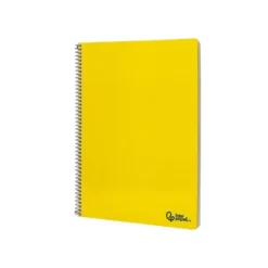 CUADERNO ESPIRAL LIDERPAPEL DIN A4 SMART TAPA BLANDA 80H 75GR CUADRO 4MM CON MARGEN COLOR AMARILLO