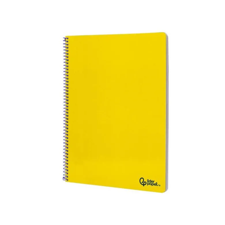 CUADERNO ESPIRAL LIDERPAPEL DIN A4 SMART TAPA BLANDA 80H 75GR CUADRO 4MM CON MARGEN COLOR AMARILLO