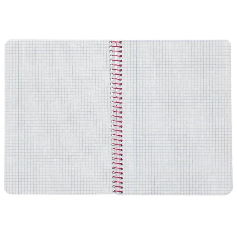 CUADERNO ESPIRAL LIDERPAPEL DIN A5 WITTY TAPA DURA 80H 90GR CUADRO 4MM CON MARGEN COLOR TURQUESA