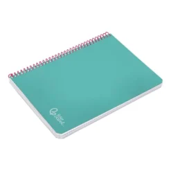 CUADERNO ESPIRAL LIDERPAPEL DIN A5 WITTY TAPA DURA 80H 90GR CUADRO 4MM CON MARGEN COLOR TURQUESA