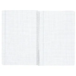 Cuaderno espiral Liderpapel DIN A4 Tapa plástico Cuadricula 4 mm 80H 90 g/m2 Con margen Colores surtidos (no se puede elegir)
