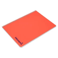 Cuaderno espiral Liderpapel DIN A4 Tapa plástico Cuadricula 4 mm 80H 90 g/m2 Con margen Colores surtidos (no se puede elegir)