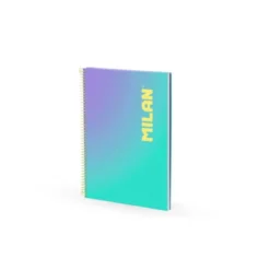 CUADERNO ESPIRAL MILAN COLECCION SUNSET DIN A4 TAPA DURA 90 HOJAS 95 GR CUADRICULA 5 MM VERDE