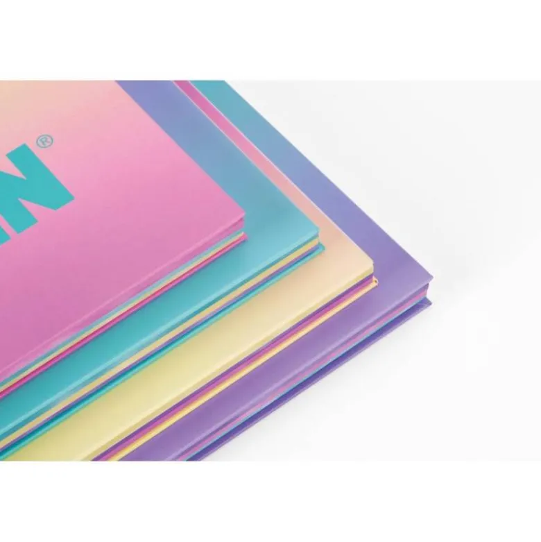 CUADERNO ESPIRAL MILAN COLECCION SUNSET DIN A4 TAPA DURA 90 HOJAS 95 GR CUADRICULA 5 MM LILA