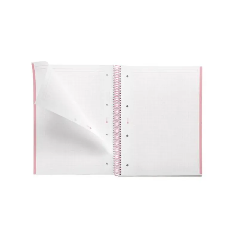 CUADERNO ESPIRAL MIQUELRIUS DIN A4 80 HOJAS CUADRO 5 MM 90 GR GRADIENT ROSA/AZUL