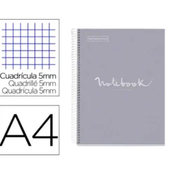 CUADERNO ESPIRAL MIQUELRIUS NOTEBOOK 1 EMOTIONS TAPA FORRADA DIN A4 MICROPERFORADO 80 HOJAS 90G/M2 CUADRO 5 MM