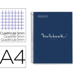 CUADERNO ESPIRAL MIQUELRIUS NOTEBOOK 1 EMOTIONS TAPA FORRADA DIN A4 MICROPERFORADO 80 HOJAS 90G/M2 CUADRO 5 MM